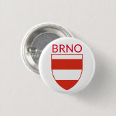 Wapenmunt van Brno - TSJECHIË Ronde Button 3,2 Cm (Voorkant /achterkant)