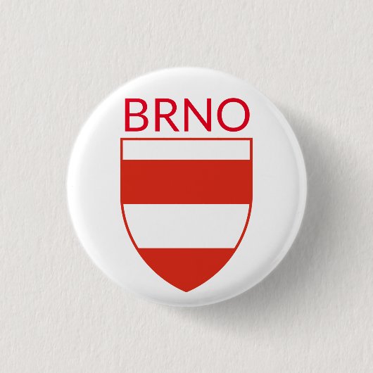 Wapenmunt van Brno - TSJECHIË Ronde Button 3,2 Cm (Voorkant)