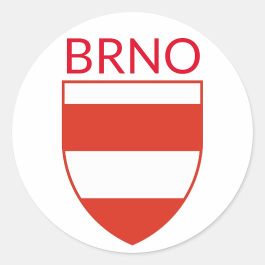 Wapenmunt van Brno - TSJECHIË Ronde Sticker (Voorkant)