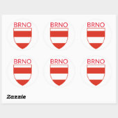 Wapenmunt van Brno - TSJECHIË Ronde Sticker (Vel)