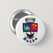 Wapenmunt van Buzău, Roemenië Ronde Button 5,7 Cm (Voorkant /achterkant)