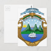 Wapenmunt van Costa Rica - Escudo de Costa Rica Briefkaart (Voorkant / Achterkant)