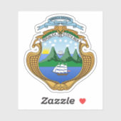 Wapenmunt van Costa Rica Sticker (Vel)