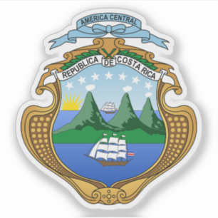 Wapenmunt van Costa Rica Sticker