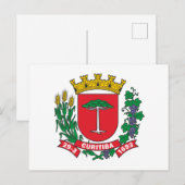 Wapenmunt van Curitiba, Brazilië Briefkaart (Voorkant / Achterkant)