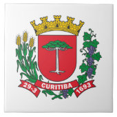 Wapenmunt van Curitiba, Brazilië Tegeltje (Voorkant)