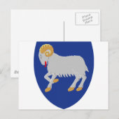 Wapenmunt van de Faeröer (Denemarken) Briefkaart (Voorkant / Achterkant)