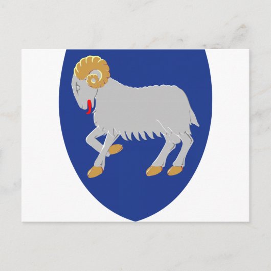 Wapenmunt van de Faeröer (Denemarken) Briefkaart (Voorkant)