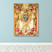 Wapenmunt van de Franse Koninklijke Familie Canvas Afdruk (Insitu (Houten vloer))