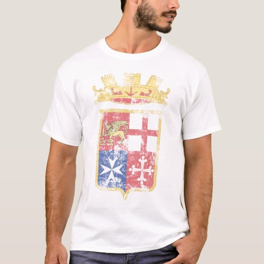 Wapenmunt van de Italiaanse marine in shirt (Voorkant)