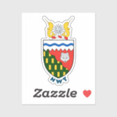 Wapenmunt van de noordwestelijke gebieden - CANADA Sticker (Vel)