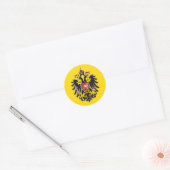 Wapenmunt van de Oostenrijkse Button Rijk Ronde Sticker (Envelop)
