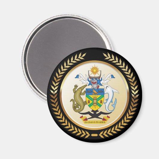 Wapenmunt van de Salomonseilanden Magneet (Voorkant / Achterkant)