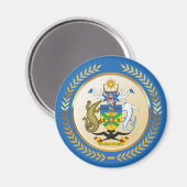 Wapenmunt van de Salomonseilanden Magneet (Voorkant / Achterkant)