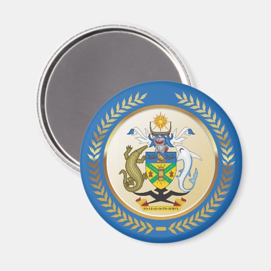 Wapenmunt van de Salomonseilanden Magneet (Voorkant / Achterkant)