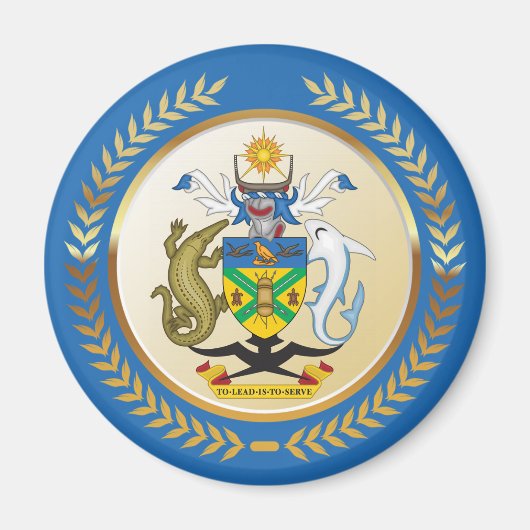 Wapenmunt van de Salomonseilanden Magneet (Voorkant)