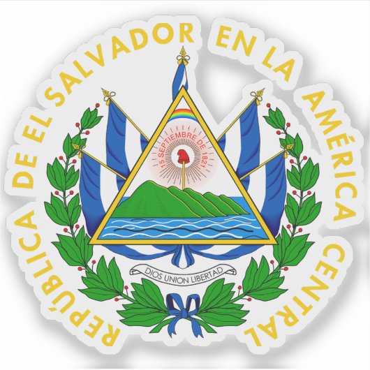 Wapenmunt van El Salvador Sticker (Voorkant)