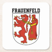 Wapenmunt van Frauenfeld, Zwitserland Kartonnen Onderzetters (Voorkant)