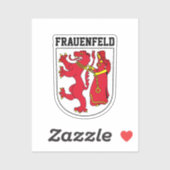 Wapenmunt van Frauenfeld, Zwitserland Sticker (Vel)