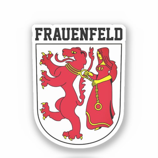 Wapenmunt van Frauenfeld, Zwitserland Sticker (Voorkant)