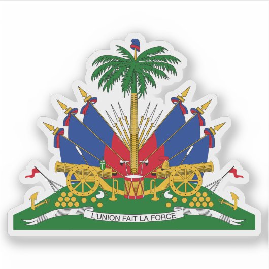 Wapenmunt van Haïti Sticker (Voorkant)