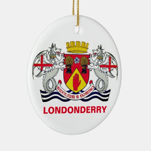 Wapenmunt van het graafschap London, N. Ireland Keramisch Ornament (Rechts)