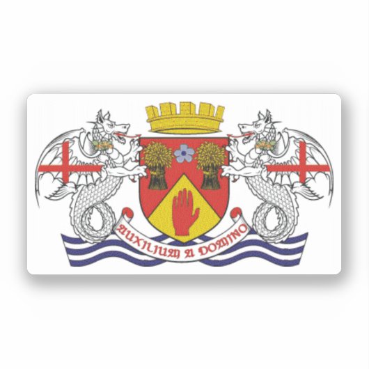 Wapenmunt van het graafschap London, N. Ireland Sticker (Voorkant)