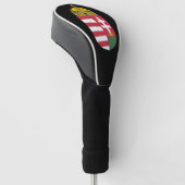 Wapenmunt van het Hongaarse Golfkopje Hoesje Golfheadcover (Schuin)