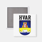 Wapenmunt van Hvar - Kroatië Magneet (Voorkant / Achterkant)
