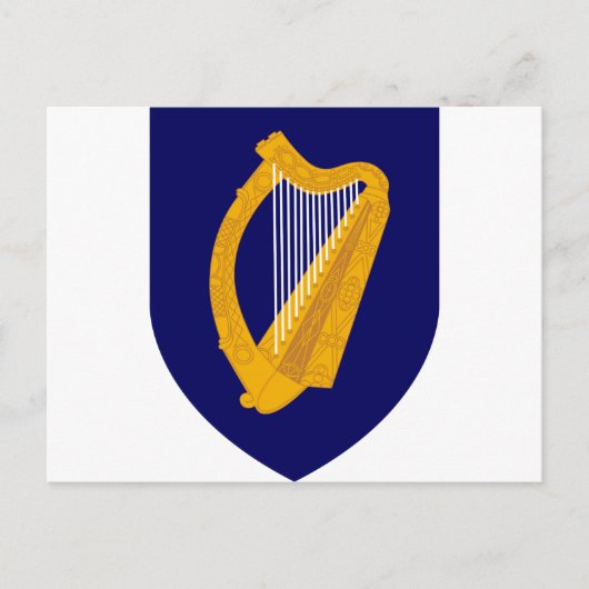 Wapenmunt van Ierland - Iers Emblem Briefkaart (Voorkant)