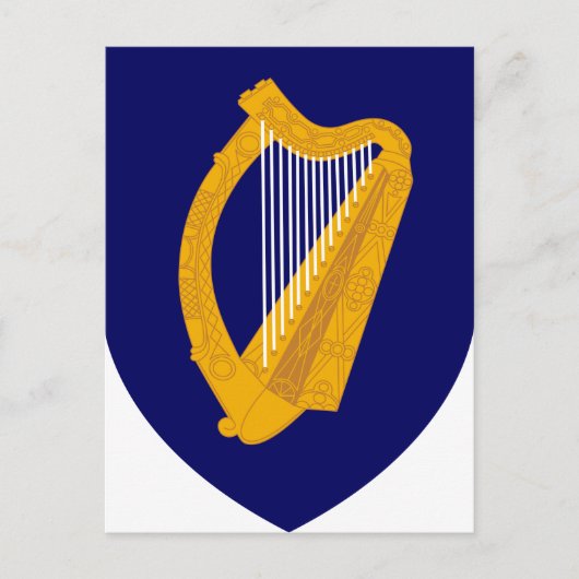 Wapenmunt van Ierland - Iers Emblem Briefkaart (Voorkant)