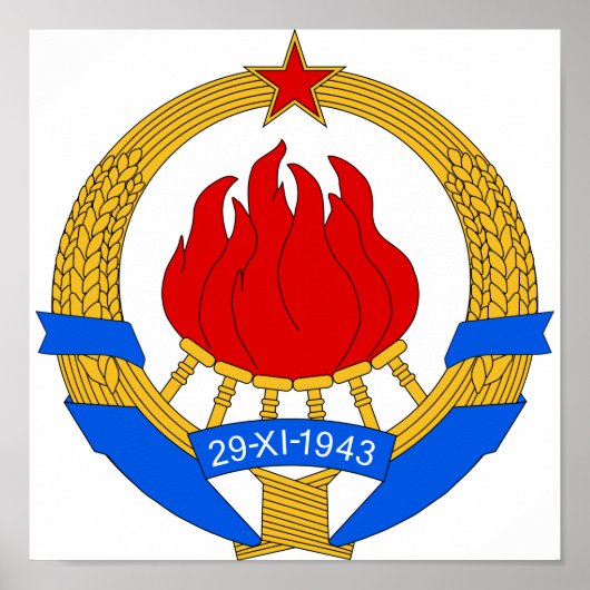 Wapenmunt van Joegoslavië (1945-1992) Poster (Voorkant)