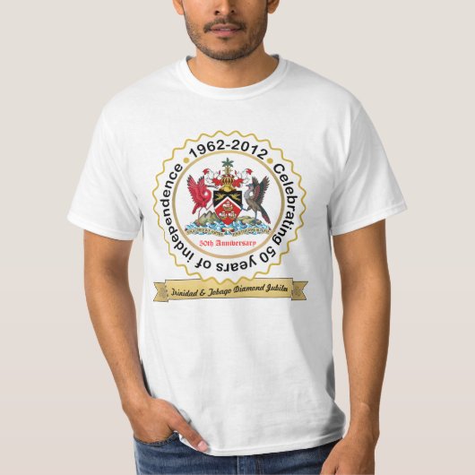 Wapenmunt van Jubileum van Trinidad en Tobago T-shirt (Voorkant)