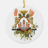 Wapenmunt van Kopenhagen Keramisch Ornament (Voorkant)