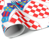 Wapenmunt van Kroatië, Kroatisch Emblem, Hrvatska Cadeaupapier (Rol Hoek)