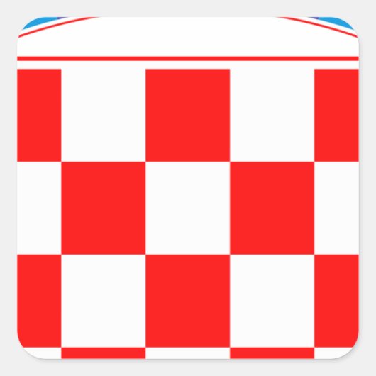 Wapenmunt van Kroatië, Kroatisch Emblem, Hrvatska Vierkante Sticker (Voorkant)