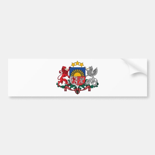 Wapenmunt van Letland - Latvijas ģerbonis Bumpersticker (Voorkant)