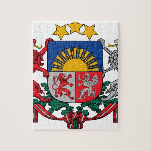Wapenmunt van Letland - Latvijas ģerbonis Legpuzzel (Verticaal)