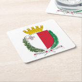 Wapenmunt van Malta Kartonnen Onderzetters (Schuin)