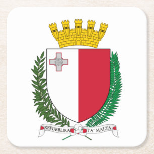 Wapenmunt van Malta Kartonnen Onderzetters