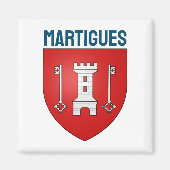 Wapenmunt van martigues, Frankrijk Magneet (Voorkant)