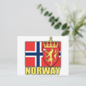 Wapenmunt van Noorwegen Briefkaart (Staand voorkant)