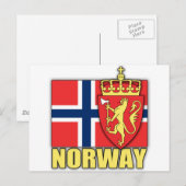 Wapenmunt van Noorwegen Briefkaart (Voorkant / Achterkant)