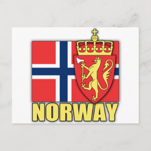 Wapenmunt van Noorwegen Briefkaart