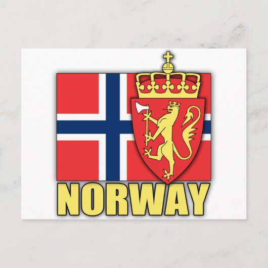 Wapenmunt van Noorwegen Briefkaart (Voorkant)