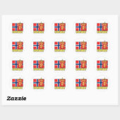 Wapenmunt van Noorwegen Ronde Sticker (Vel)