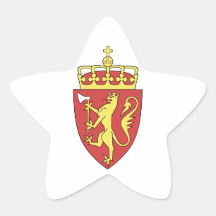 Wapenmunt van Noorwegen Ster Sticker
