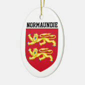 Wapenmunt van Normandië - FRANKRIJK Keramisch Ornament (Links)