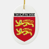 Wapenmunt van Normandië - FRANKRIJK Keramisch Ornament (Voorkant)