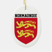 Wapenmunt van Normandië - FRANKRIJK Keramisch Ornament (Achterkant)